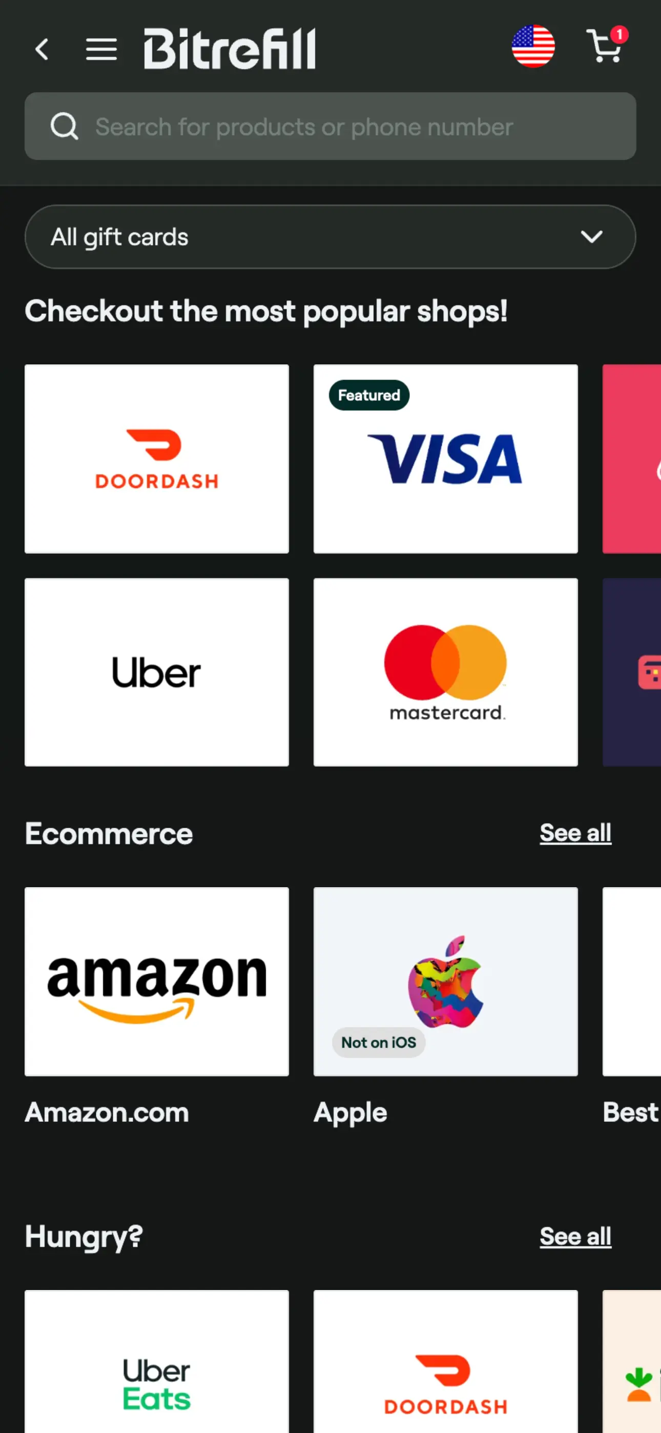In-app Bitrefill Integration